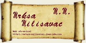 Mrkša Milisavac vizit kartica